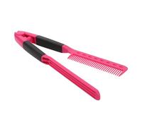 SOIMISS Peigne Lisseur Chauffant en Plastique Résistant à Haute Température, Compact et Portable, pour Cheveux Courts et Coiffage Rapide, Couleur Rose Vif, Outil Professionnel et Maison,