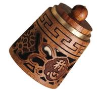 SOIMISS Pendentif Diffuseur D'arômes en Bois Ajouré Rétro, Petite Bouteille en Bois Soi-même, Ornement Suspendu pour Téléphone Portable, Voiture et Bureau, 1 Pièce