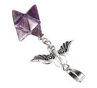 SOIMISS Pendentif En Cristal D'améthyste Ailes D'ange, Bijou Diy Pour Création, Accessoire Déco Violet, Présent Famille Et Amis, Usage Quotidien, Fabrication De Bijoux