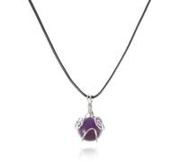 SOIMISS Pendentif en Pierre Pourpre Naturelle, Collier Décoratif