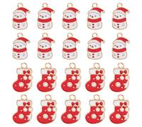 SOIMISS Pendentifs de Noël Soi-Même en Alliage de Zinc 20 Pièces Accessoires pour Bijoux et Créations Artisanales Décoration Festive et Bricolage de Noël