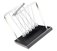 SOIMISS Pendule de Newton Décoratif en Métal à Mouvement Perpétuel Socle en Bois Massif Grand Modèle 18X118X182 CM de Bureau Anti-Stress et Outil Éducatif pour Expériences Physiques