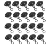 SOIMISS Perles Pivotantes de Pêche Noires 20 Pcs Émerillons Rotatifs Anti-Emmêlement pour Montage Ligne Silure et Carpe Perles Flottantes d'Appât Résistantes pour Pêche en Lac et