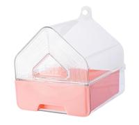 SOIMISS Perroquet Bain De D'oiseau Petit Oiseau Bassin Extérieur De Baignade pour Perroquets Cuve De à Cage à Oiseaux Inséparable Rose Plastique