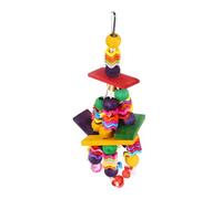 SOIMISS Perroquet Coloré à Mâcher avec Perles Vague Suspendu pour Cage Accroche pour Santé et Amusement des Oiseaux