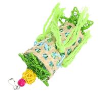 SOIMISS Perroquet en Bois Suspendu pour Cage, de Grosse Taille Design Décoratif, à Mâcher pour Perroquets en Quête de Stimulation Couleur Aléatoire