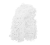 SOIMISS Perruque Avocat Blanche Longue Pour Costumes De Juge Et Avocat Confortable Pour Soirées à Thème Et Performances