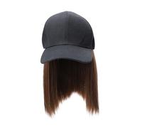 SOIMISS Perruque Courte Et Lisse Style Bobo Perruque Et Chapeau Coiffe Pour Femme Pour Fille