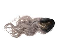 SOIMISS Perruque Longue Ondulée Noire et Grise Dégradée pour Femme Résistante Chaleur Wig Synthétique Bouclée pour Cosplay Fêtes et Usage Quotidien avec Bonnet Ajustable Confortable