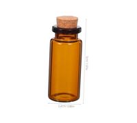 SOIMISS Petites Fioles en Verre Ambré De 10 ML Bouchon en Liège, Verre Soufflé à La Main, Protection UV, Étanches, pour Stockage D'huiles Essentielles Et Présents De Mariage, Lot de 30