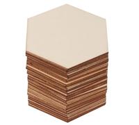 SOIMISS Pièces hexagonales en bois 25Pcs, tranches de bois rustiques découpées en bois brut, étiquette de nom pour mariage, DIY making, 9 cm