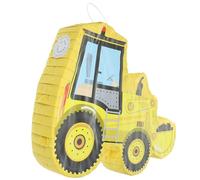 SOIMISS Piñata Excavatrice Jaune en Papier Faite à la Main Piñata de Fête pour Anniversaire Décoration Thème Chantier Présent Ludique pour Garçon et Filles 1 Pièce