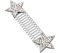 SOIMISS Pince à Cheveux Étoile Blanche Mini Peigne à Frange Invisible Support pour Chignon Accessoire Coiffure Léger et Confortable pour Femmes et Filles Fixation sans Glissement