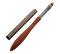 SOIMISS Pinceau Nail Art Manche en Bois Marron, Brosse Large pour Application de Blush, Léger et Élégant, pour Usage Professionnel en Salon Domicile