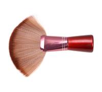 SOIMISS Pinceau Professionnel Multifonction pour Maquillage Visage Brosse Nylon Forme Éventail Mélangeur Fond de Teint et Manche Marron et Usage