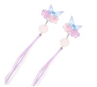 SOIMISS Pinces à Cheveux Han 2pcs Épingles à Cheveux Rétro Accessoires De Coiffure Chinois Couleur Violet Et Rose Pour Occasions Spéciales Facile à Utiliser