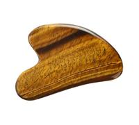 SOIMISS Planche à Gratter Gua Sha en Pierre Œil de Tigre pour Massage et Stimulation Sanguine, Outil de Massage Pratique pour Femmes et Physiothérapeutes à Domicile