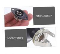 SOIMISS Plaque de Sortie Jack Guitare Électrique et Basse Kit Ovales Noir Accessoire Pratique pour Guitare Électronique et Basse Compatible avec Modèles Tl et
