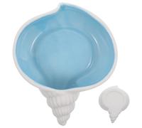 SOIMISS Plat Décoratif en Céramique de Coquillage Petit Format, Plateau à Bijoux et Porte-clés, Rangement pour Bagues et Bibelots, Décor Méditerranéen pour Maison et Bureau, Blanc