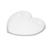 SOIMISS Plateau à Bijoux Verre Transparent Forme Cœur Vintage Organisateur Polyvalent pour Bagues Colliers et Accessoires Plateau Décoratif pour Chambre et Salle de Bain