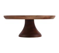 SOIMISS Plateau de Service Rond en Bois d'Acacia Massif Support Stable Plateau de Table Polyvalent pour Fruits et Desserts Présentoir à Gâteaux sur Pied pour Réceptions et Fêtes