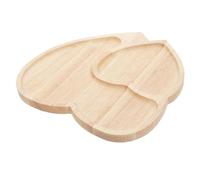 SOIMISS Plateau en Bois Forme Cœur Saint-valentin avec Compartiments Divisés, Plateau Décoratif Élégant et Polyvalent pour Fruits Secs et Chocolats Chez
