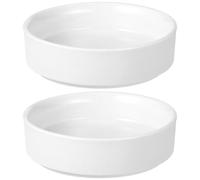 SOIMISS Plateau en Céramique Élégant pour Plante Brésilienne, Lot de 2 Pièces, Blanc, pour Bureau et Décoration de Bureau, Garde l’Espace Propre et Rangé