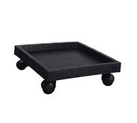 SOIMISS Plateau Pot De Fleurs Carré Plantes à L'intérieur Soucoupe Végétale Robuste Support pour Plantes en Pot D'intérieur Grands Pots De Plantes en Plein Air Dehors Mis en Pot Gris Black