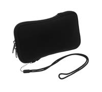 SOIMISS Pochette Menstruelle Portable Noire en Polyester avec Lanière, | Double Fermeture Renforcée, Intérieur Lisse, Protège des Fuites Frottements, pour Voyages Quotidiens et Toilettes Partagées