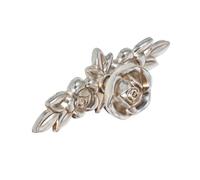SOIMISS Poignée Meuble Européenne Alliage de Zinc Vintage avec Plaque Arrière Bouton Armoire et Rose Poignée Décorative pour Tiroirs et Portes de Cuisine Finition Laquée Blanc Crème