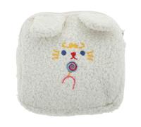 SOIMISS Porte-Serviettes Hygiéniques en Peluche Motif Lapin Brodé Taille Compacte Rangement Portable pour Cosmétiques Et Accessoires Toilette Féminine Usage Quotidien