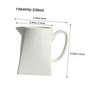 SOIMISS Pot à Lait Porcelaine Mini Cruche Céramique Petite avec Bec Verseur Maintien Chaleur pour Café Thé et Sauces