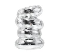 SOIMISS Pot de Fleurs Spirale Miroir Argenté 1 Tige Vase Boule Disco Décoratif pour Centres de Table, Accessoire Photo et Décoration Intérieure Festive Maison Cuisine