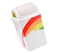 SOIMISS Poubelle Arc-ciel Plastique avec Couvercle à Secouer Conteneur de Déchets Compact pour Bureau Salle de Bain et Cuisine Design Nuage pour Garçon Fille et Usage Domestique