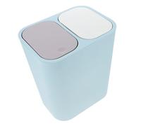 SOIMISS Poubelle de Cuisine à Deux Compartiments avec Couvercle Seau à Déchets Sec et Humide pour Recyclage Organisé et Pratique
