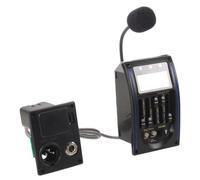 SOIMISS Préampli Guitare Acoustique et Micro Intégré avec Accordeur | Système de Sonorisation pour Guitare Folk, Signal Faible Bruit, Affichage LED Stroboscopique, Boîtier Batterie