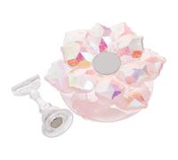 SOIMISS Présentoir à Ongles Magnétique en Acrylique Rose Motif Floral Support Stable pour Pratique et Décoration Nail Art Plateau D’Entraînement Débutants et Professionnels Accessoire