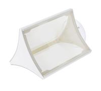 SOIMISS Présentoir de Menu Rotatif A5 en Acrylique Blanc, Porte-menu Multi-faces 3 Côtés, Support de Panneau Vertical Stable pour Affichage Professionnel en Restaurant et Bureau, 1 Pièce