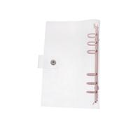 SOIMISS Protège Cahier Transparent PVC avec Fermeture à Bouton Pression Dossier Pratique pour Carnet de Notes Accessoire Scolaire et Bureau Organiseur et Portable