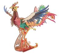 SOIMISS Puzzle 3D en Bois à Assembler - Oiseau Phénix Chinois - Éducatif pour Garçon et Filles - Puzzle Animal en Bois pour Éveil et Développement Cognitif - Présent Ludique Culturel