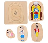 SOIMISS Puzzle Bois Multi-Couches Corps Humain Éducatif Apprentissage Cycle de Vie pour Garçon Fille
