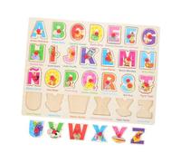 SOIMISS Puzzle Éducatif Bois pour Tout Petits Jeu Montessori Déveil Au Espagnol Développement Mémoire et Coordination Main Œil de Puzzle Alphabétique Éducatif