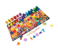 SOIMISS Puzzle Éducatif Précoce pour Garçon Fille Ans Jeu de Cognition Coloré avec Blocs Multifonctions pour Éveil Reconnaissance des Chiffres et Couleurs Sécurité Arrondie pour Motricité