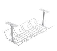 SOIMISS Rangement Câbles sous Bureau Résistant Panier Organisateur sans Perçage pour Bureaux et Cuisine Support Multipurpose pour Câbles et Adaptateurs Maximisation Espace et Protection