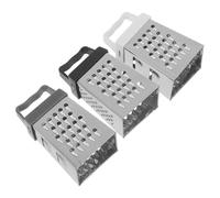 SOIMISS Râpe Multifonction en Acier Inoxydable 3 Pièces - Mini Râpe à Fromage et Légumes - Couleurs Noir Blanc Gris - Ustensile Cuisine Pratique pour Découpe et Râpage Facile