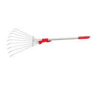 SOIMISS Râteau de Jardin Acier Inoxydable pour Ramassage de Travail du Sol et Entretien du Jardin Outil Multifonction pour Pelouse et Aménagement Paysager