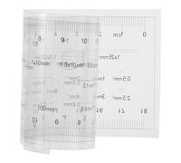 SOIMISS Règle de Mesure Multifonctionnelle Transparente 0,15 Mm D’épaisseur, Jauge de Surveillance des Fissures et Taches, Outil de Mesure Précis pour Inspection Industrielle et Analyse