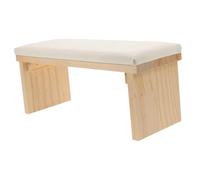 SOIMISS Repose-bras en Bois Naturel Coussin Mousse Confortable pour Manucure, Support Main Chic et Simple, Nail Art, Réduit la Fatigue du Poignet