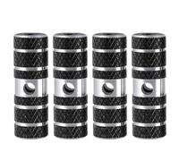 SOIMISS Repose-Pieds de Vélo Tout Terrain en Alliage D'aluminium Noir, Pédale Cylindrique Robuste Facile à Installer, Compatible Mountain Bike et Vélo Classique, Lot de 2 Paires