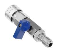 SOIMISS Robinet à Bille Inox 3/8 Pouce Mâle/Femelle Valve pour Nettoyeur Haute Pression Raccord Rapide Kit de Nettoyage Voiture Pièces Détachées Solide pour Lavage Jardinage et Usage